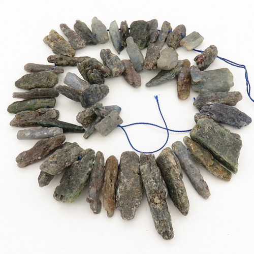 Natural Aquamarine,Irregular Cuboid,Gray,8x25~12x53mm,Hole: 1mm,about 53pcs/strand,about 135 g/strand,2 strands/package,16"(42cm),XBGB00351vila-L001