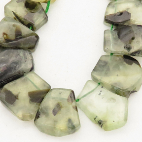 Natural Prehnite,Irregular Nuggets,Black green,12x16~19x25mm,Hole: 1mm,about 33pcs/strand,about 110 g/strand,2 strands/package,15"(38cm),XBGB00361aiov-L001