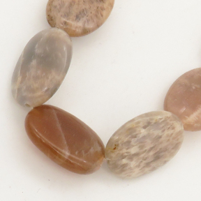 Natural Sunstone,Oval,Brown gray,18x25mm,Hole: 1mm,about 16pcs/strand,about 70 g/strand,2 strands/package,15"(38cm),XBGB00450vablb-L001