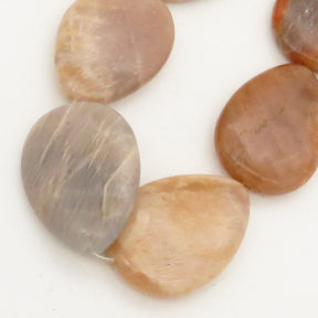 Natural Sunstone,Drops,Brown gray,21x30mm,Hole: 1mm,about 13pcs/strand,about 85 g/strand,2 strands/package,15"(38cm),XBGB00452vablb-L001