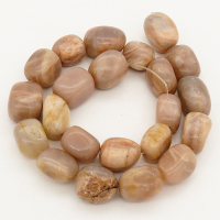 Natural Sunstone,Irregular Cuboid,Brown gray,12x15~15x20mm,Hole: 1mm,about 22pcs/strand,about 110 g/strand,2 strands/package,15"(38cm),XBGB00460vablb-L001