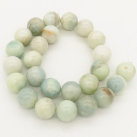 Natural Sunstone,Round,Light green milky white,6mm,Hole: 0..8mm,about 63pcs/strand,about 22 g/strand,2 strands/package,15"(38cm),XBGB00466aijb-L001