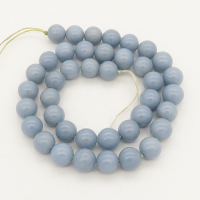 Natural Blue Sky Stone,Round,Blue,10mm,Hole: 1mm,about 40pcs/strand,about 55 g/strand,2 strands/package,15"(38cm),XBGB00484aloa-L001