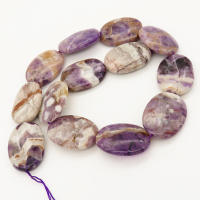 Natural Amethyst,Cambered Oval,Purple,22x30mm,Hole: 1mm,about 13pcs/strand,about 100 g/strand,2 strands/package,15"(38cm),XBGB00511vabjo-L001