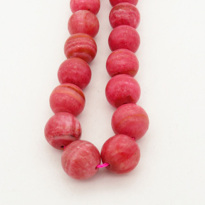 Natural 
Rhodochrosite,Round,Rose Red,12mm,Hole: 1mm,about 34pcs/strand,about 80 g/strand,2 strands/package,15"(38cm),XBGB00523vabkb-L001