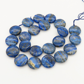 Natural Lapis Lazuli,Flat Round,Royal blue,5x18mm,Hole: 1mm,about 22pcs/strand,about 75 g/strand,2 strands/package,15"(38cm),XBGB00532vablb-L001