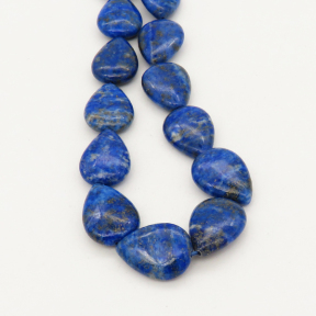 Natural Lapis Lazuli,Drops,Dyed,Royal blue,14x18mm,Hole: 1mm,about 22pcs/strand,about 50 g/strand,2 strands/package,15"(38cm),XBGB00538vablb-L001