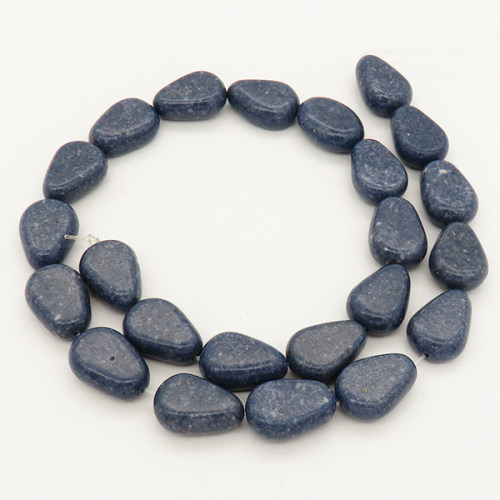 Natural Blue Coral,Drops,Dyed.navy,13x18mm,Hole: 1mm,about 23pcs/strand,about 45 g/strand,2 strands/package,16"(42cm),XBGB00556vabio-L001