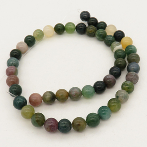 Natural Indian Agate,Round,Mixed color,4mm,Hole: 0.5mm,about 90pcs/strand,about 9 g/strand,5 strands/package,15"(38cm),XBGB00599baka-L001