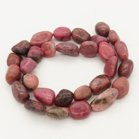 Natural Rhodochrosite,Irregular Oval,Pink purple,10x12~11x19mm,Hole: 1mm,about 29pcs/strand,about 70 g/strand,5 strands/package,15"(38cm),XBGB00606ahlv-L001