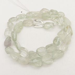 Natural Green Quartz,Irregular Nuggets,Light green and white,8x8~12x12mm,Hole: 1mm,about 37pcs/strand,about 30 g/strand,5 strands/package,15"(38cm),XBGB00608bhva-L001