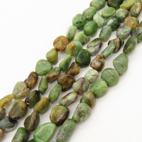 Natural Opal,Irregular Nuggets,Grass green  brown,5x7~6x7mm,Hole: 1mm,about 44pcs/strand,about 25 g/strand,5 strands/package,15"(38cm),XBGB00632bhva-L001