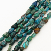 Natural Phoenix Turquoise,Irregular Nuggets,Royal blue grass green,5x7~6x7mm,Hole: 1mm,about 52pcs/strand,about 20 g/strand,5 strands/package,16"(42cm),XBGB00635bhia-L001