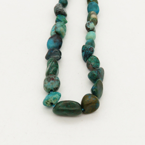 Natural Phoenix Turquoise,Irregular Nuggets,Royal blue grass green,5x7~6x7mm,Hole: 1mm,about 52pcs/strand,about 20 g/strand,5 strands/package,16"(42cm),XBGB00635bhia-L001
