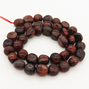 Natural Tiger Eye Stone,Irregular Nuggets,Reddish brown,7x10mm,Hole: 1mm,about 40pcs/strand,about 50 g/strand,5 strands/package,15"(38cm),XBGB00650bhia-L001