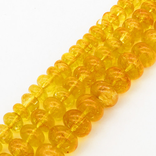 Natural White Crystal,Abacus beads,Dyed,Brownish yellow,8x12mm,Hole:2mm,about 49 pcs/strand,about 85 g/strand,2 strands/package,15"(38cm),XBGB00698lbbb-L001