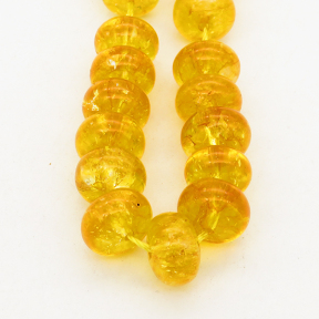 Natural White Crystal,Abacus beads,Dyed,Brownish yellow,8x12mm,Hole:2mm,about 49 pcs/strand,about 85 g/strand,2 strands/package,15"(38cm),XBGB00698lbbb-L001
