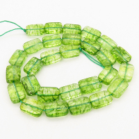Natural White Crystal,Rectangle,Dyed,Grass green,10x6mm,Hole:2mm,about 28 pcs/strand,about 40 g/strand,2 strands/package,15"(39cm),XBGB00713lbbb-L001