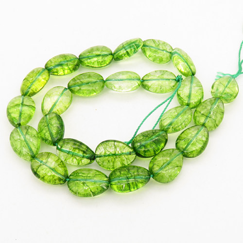 Natural White Crystal,Drop,Dyed,Grass green,12x16x8mm,Hole:2mm,about 25 pcs/strand,about 45 g/strand,2 strands/package,15"(38cm),XBGB00724lbbb-L001