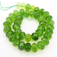 Natural White Crystal,Abacus beads,Facted,Dyed,Grass green,9x14mm,Hole:2mm,about 40 pcs/strand,about 115 g/strand,2 strands/package,15"(39cm),XBGB00726lbbb-L001