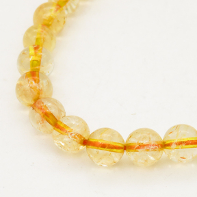 Natural Citrine,Round,Orange yellow,6mm,Hole:1mm,about 63 pcs/strand,about 22 g/strand,2 strands/package,15"(38cm),XBGB00749aaha-L001