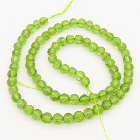 Natural Peridot,Round,Grass green,6mm,Hole:1mm,about 63 pcs/strand,about 22 g/strand,2 strands/package,15"(38cm),XBGB00752vbmb-L001