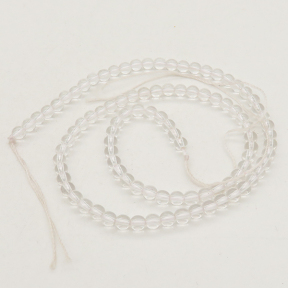 Natural White Crystal,Round,White,8mm,Hole:1mm,about 48 pcs/strand,about 36 g/strand,2 strands/package,15"(38cm),XBGB00768ahlv-L001