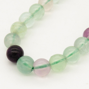 Natural Fluorite,Round,Purple green,8mm,Hole:1mm,about 48 pcs/strand,about 36 g/strand,5 strands/package,15"(38cm),XBGB00802ahlv-L001