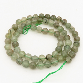 Natural Apatite,Round,Dark green,8mm,Hole:1mm,about 48 pcs/strand,about 25 g/strand,5 strands/package,15"(38cm),XBGB00823vablb-L001