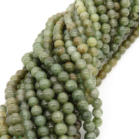 Natural Apatite,Round,Dark green,8mm,Hole:1mm,about 48 pcs/strand,about 25 g/strand,5 strands/package,15"(38cm),XBGB00823vablb-L001