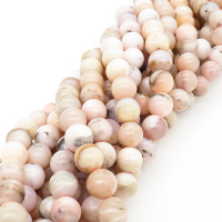 Natural Pink Opalite,Round,Pink,12mm,Hole:1mm,about 32 pcs/strand,about 70 g/strand,2 strands/package,15"(38cm),XBGB00836vabob-L001