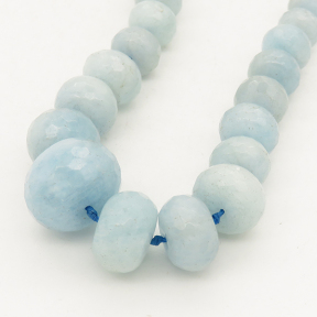 Natural Aquamarine,sequence Abacus beads,Facted,Light blue,8~14mm,Hole:0.8~1,about 61 pcs/strand,about 65 g/strand,2 strands/package,20"(50cm),XBGB00844aahl-L001