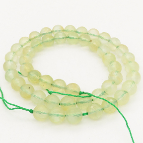 Natural Prehnite,Round, Faceted,Light green,8mm,Hole:1mm,about 49 pcs/strand,about 40 g/strand,2 strands/package,16"(40cm),XBGB00892viob-L001
