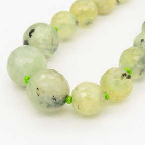 Natural Prehnite,Round, Faceted,Sequence,,Light green,6~14mm,Hole:0.8~1,about 45 pcs/strand,about 50 g/strand,2 strands/package,18"(45cm),XBGB00895vablb-L001