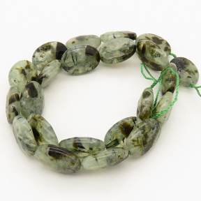 Natural Prehnite,Irregular 
Oval,Facted,Gray green,13x6mm,Hole:1mm,about 22 pcs/strand,about 55 g/strand,2 strands/package,16"(40cm),XBGB00902vablb-L001