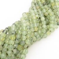 Natural Prehnite,Round, Faceted,Light green,8mm,Hole:1mm,about 48 pcs/strand,about 36 g/strand,2 strands/package,15"(38cm),XBGB00904vhnb-L001