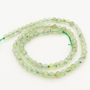 Natural Prehnite,Round,Light green,4mm,Hole:0.5mm,about 90 pcs/strand,about 15 g/strand,2 strands/package,15"(38cm),XBGB00908vhlb-L001