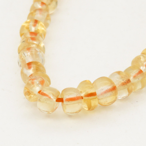 Natural Lemon Quartz,Abacus beads,Champagne,3x5mm,Hole:1mm,about 135 pcs/strand,about 15 g/strand,5 strands/package,15"(38cm),XBGB00952vhib-L001