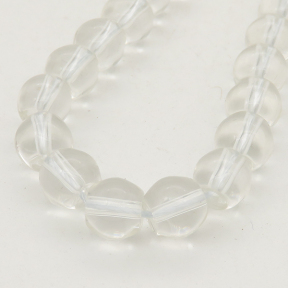 DX Voltage Natural White Crystal,Round,White,8mm,Hole:1mm,about 48 pcs/strand,about 36 g/strand,5 strands/package,15"(38cm),XBGB01000vhha-L001