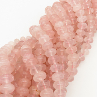 Natural Rose Quartz,Abacus beads,Pink,8x12mm,Hole:1mm,about 51 pcs/strand,about 90 g/strand,2 strands/package,16"(40cm),XBGB01067vabkb-L001