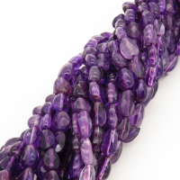 Natural Amethyst,Drop,Facted,Purple,7x9x4mm,Hole:1mm,about 45 pcs/strand,about 20 g/strand,2 strands/package,15"(39cm),XBGB01080vablb-L001