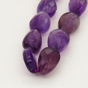 Natural Amethyst,Drop,Facted,Purple,7x9x4mm,Hole:1mm,about 45 pcs/strand,about 20 g/strand,2 strands/package,15"(39cm),XBGB01080vablb-L001