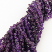 Natural Amethyst,Flat Round,Facted,Purple,8x4mm,Hole:1mm,about 52 pcs/strand,about 22 g/strand,2 strands/package,16"(40cm),XBGB01097vabob-L001