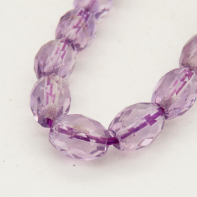 Natural Amethyst,Oval,Facted,Purple,6x10mm,Hole:1mm,about 48 pcs/strand,about 20 g/strand,2 strands/package,16"(40cm),XBGB01100vabob-L001