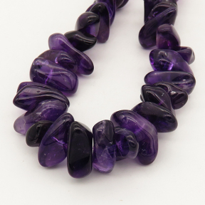 Natural Amethyst,Irregular shape,Purple,11x15~10x20mm,Hole:1mm,about 58 pcs/strand,about 95 g/strand,2 strands/package,15"(39cm),XBGB01109ahlv-L001
