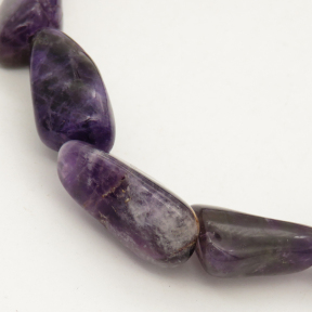 Natural Amethyst,Irregular shape,Purple,15x20~11x27mm,Hole:1mm,about 19 pcs/strand,about 75 g/strand,2 strands/package,16"(40cm),XBGB01116ahlv-L001