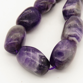 Natural Amethyst,Oval,Purple,14x20mm,Hole:1mm,about 20 pcs/strand,about 110 g/strand,2 strands/package,16"(40cm),XBGB01125vhov-L001