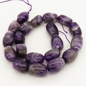 Natural Amethyst,Oval,Purple,14x20mm,Hole:1mm,about 20 pcs/strand,about 110 g/strand,2 strands/package,16"(40cm),XBGB01125vhov-L001