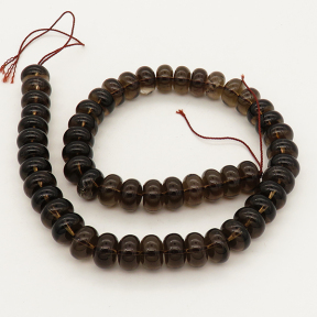 Natural Smoky Quartz,Abacus beads,Dark brown,8x12mm,Hole:1mm,about 53 pcs/strand,about 100 g/strand,2 strands/package,15"(39cm),XBGB01143vablb-L001