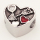 304 Stainless steel European Beads,Epoxy Resin,Enamel,Synthetic Cubic Zirconia,Heart,Arrow,Red,White,True Color,10.5*12mm,Hole:5mm,about 3g/pc,5 pcs/package,XBE00015aakl-691